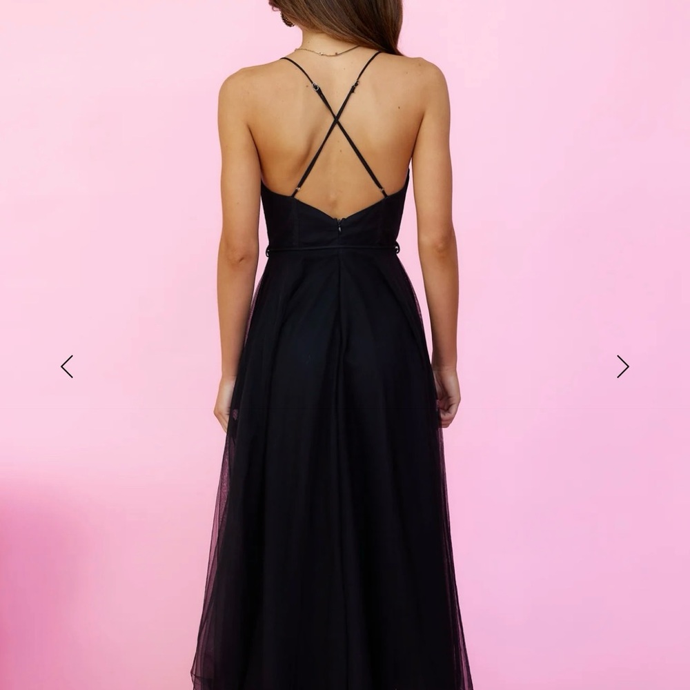 Hello Molly Whimsygoth Formal Black Tulle Midi Dress - Picture 4 of 8